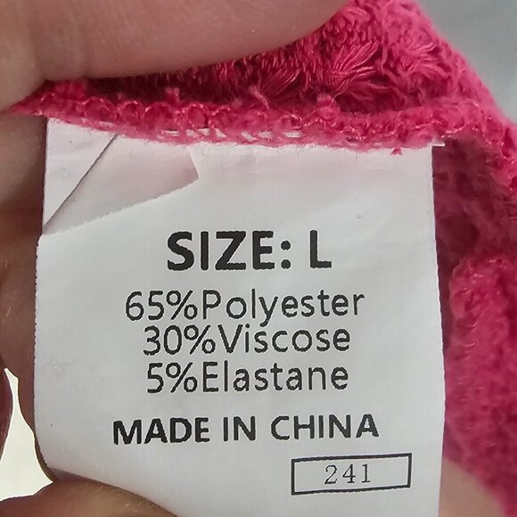 Pink Peach Waffle Weave Thermal Tank Boho Beach Summer L - Picture 7 of 9